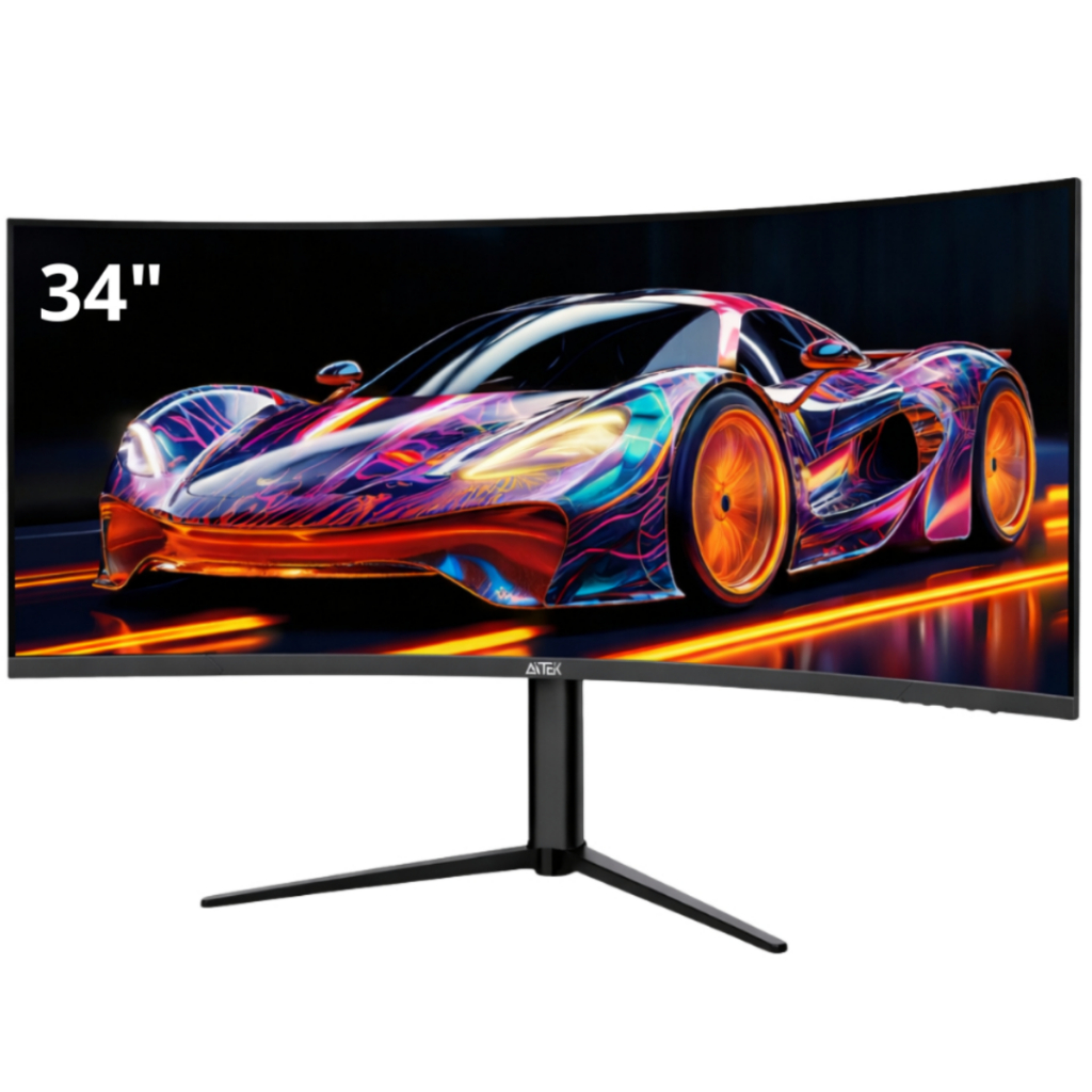 Monitor Gamer 34” Curvo UltraWide 165Hz 1ms Qhd Va LED Rgb 21:9 Imersivo Profissional Alta Potência