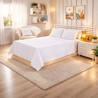 Lençol de Cima Avulso Sem Elástico na Bainha Casal ou Solteiro 100% Algodão Percal 200 Fios em Oferta na Shopee