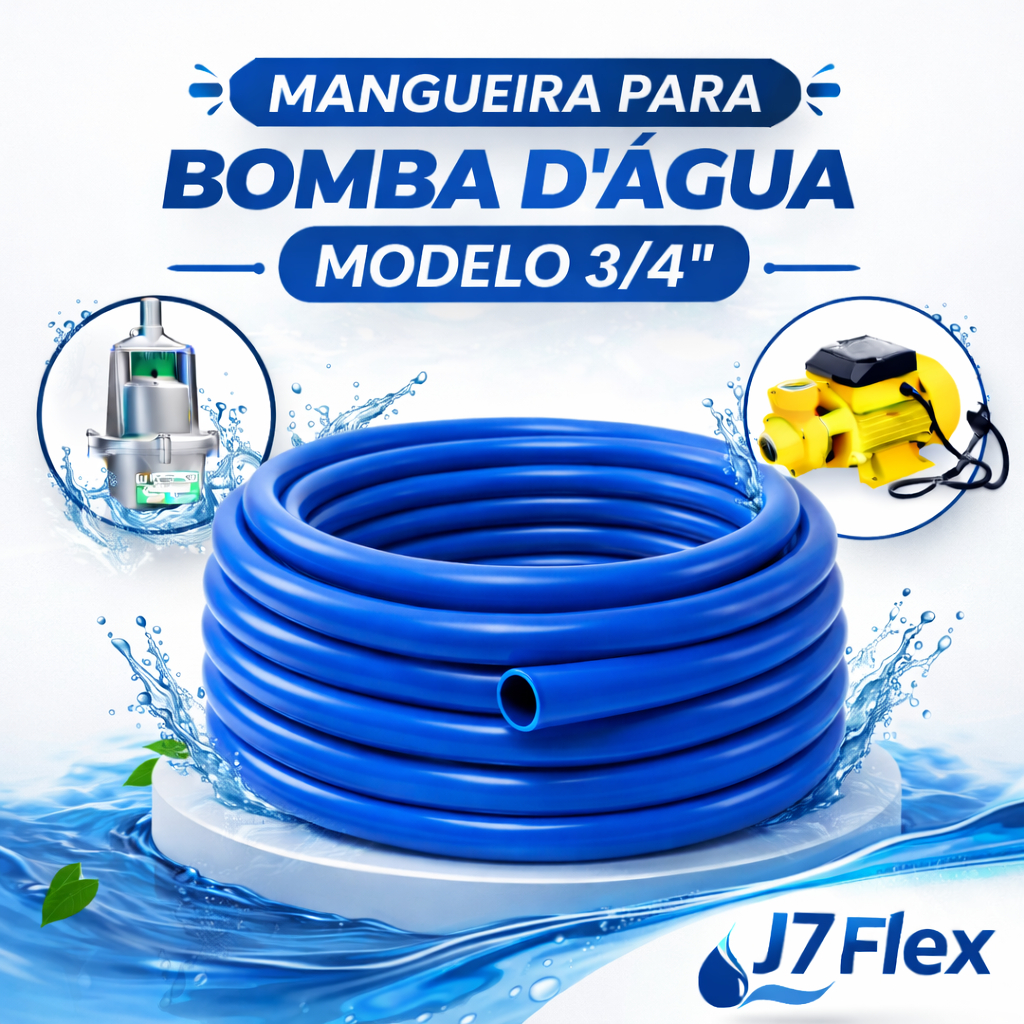 Mangueira Grossa 3/4 dupla camada, alta vazão uso em bomba, poço.