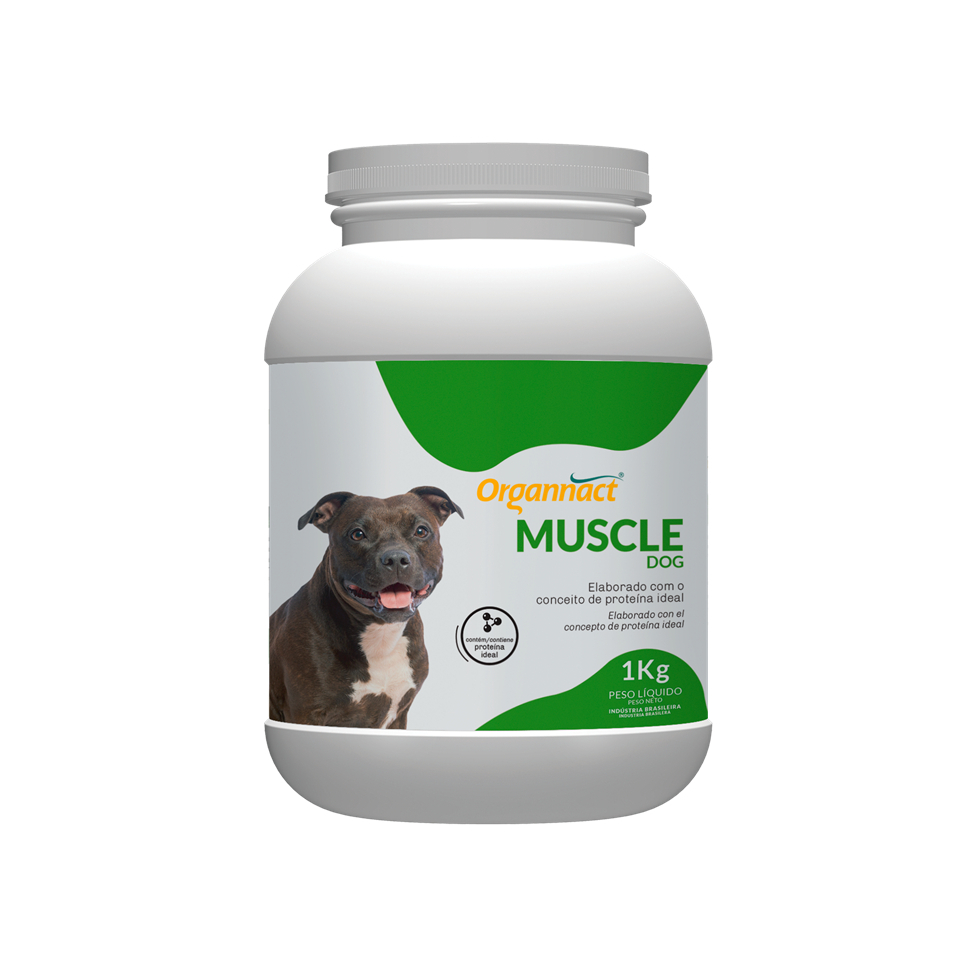 Muscle Dog Organnact 1kg Para Ganho Massa Muscular Cães Atletas Recuperação Energia
