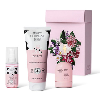 Kit Presente Cuide-se Bem Deleite - Body Splash, Creme e Loção (3 itens)