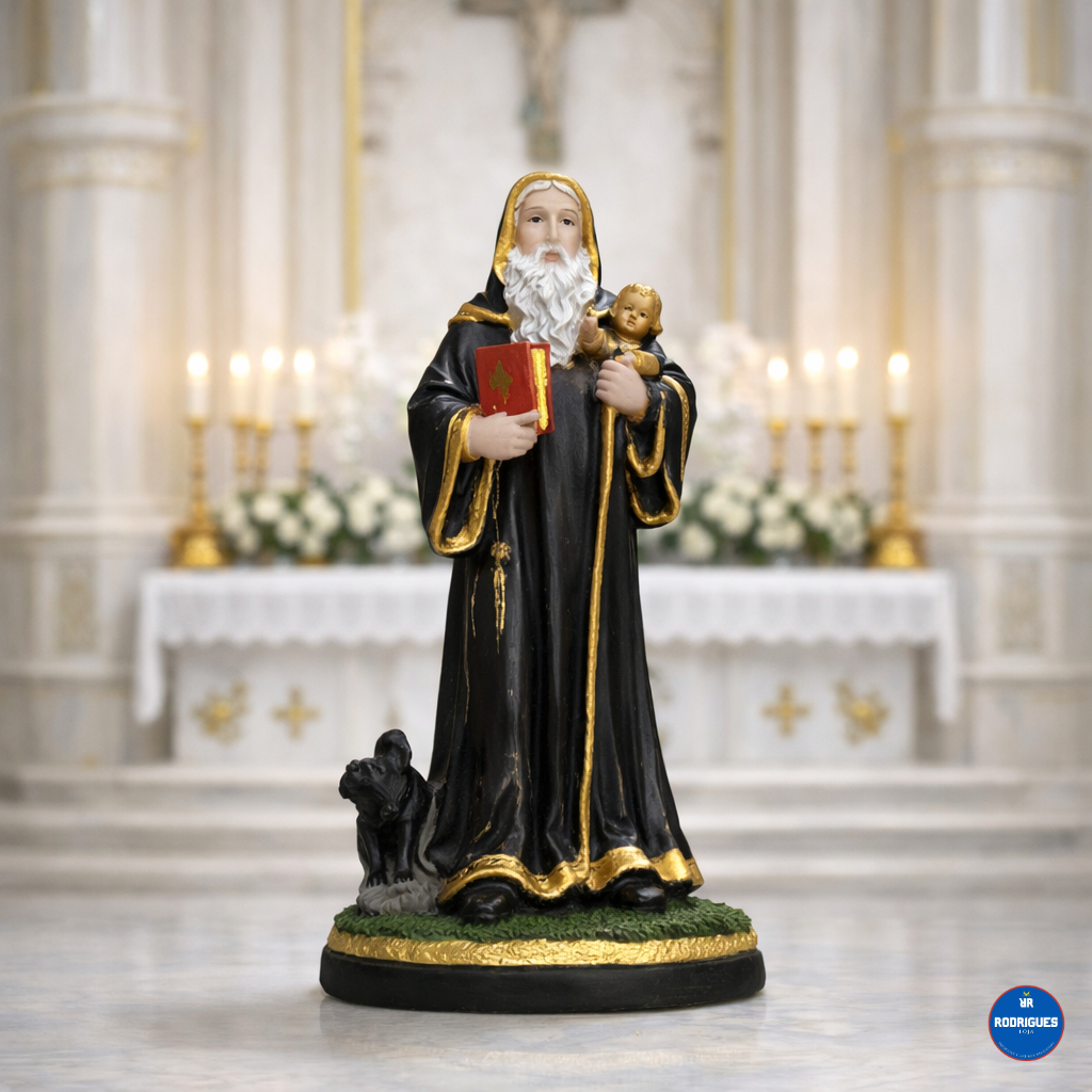 Imagem Estatueta São Bento Resina Nacional 8 cm em Oferta na Shopee