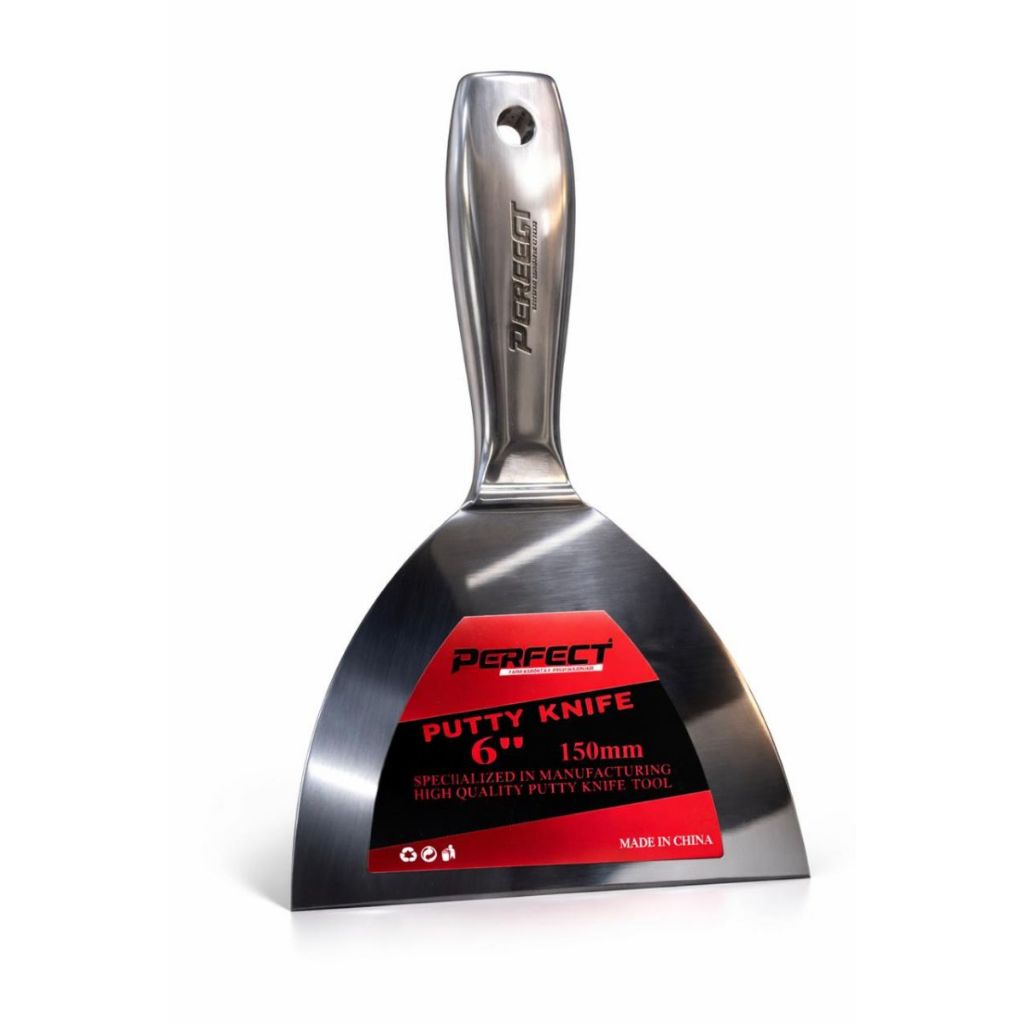 Espátula Profissional 100% Inox Inteiriça 15cm Gesso Massa - Perfect Ferramentas