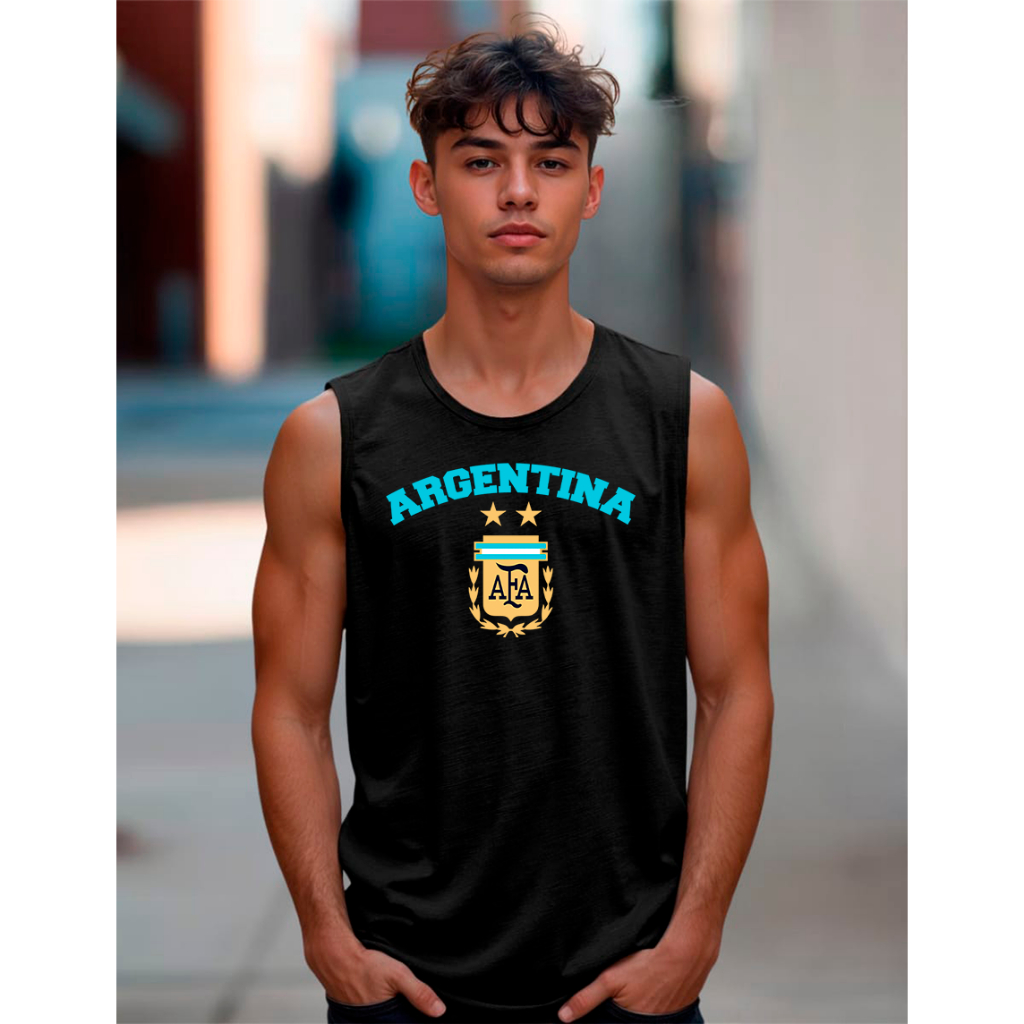 Camiseta Regata Futebol Argentina Messi