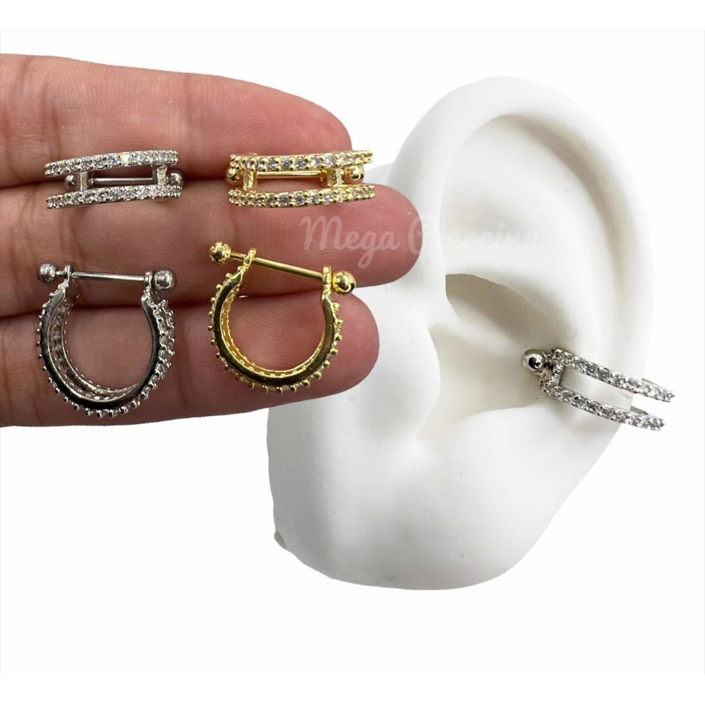 Piercing Conch Duplo Aço Cirúrgico