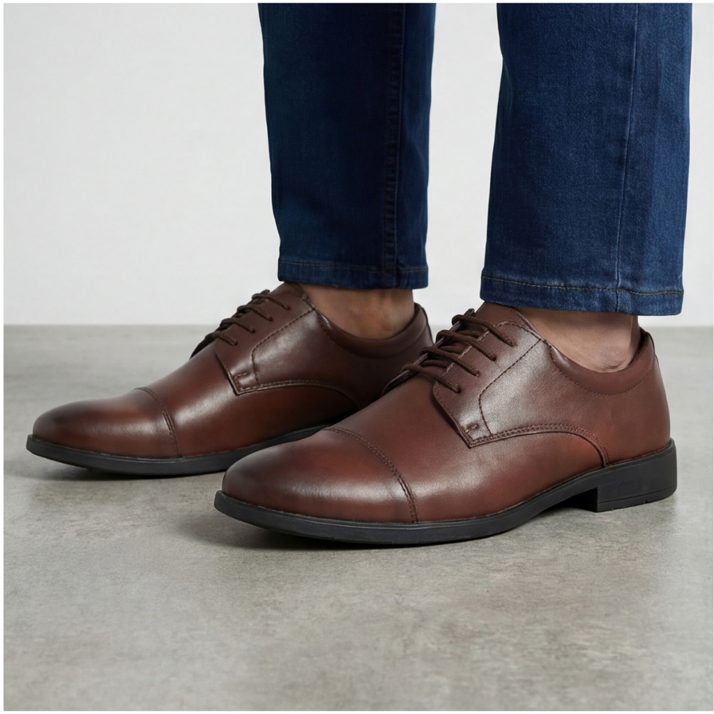 Sapato Social Oxford Masculino Preto Marrom Festa Trabalho Casual Mocassim Derby Loafer Couro Pai