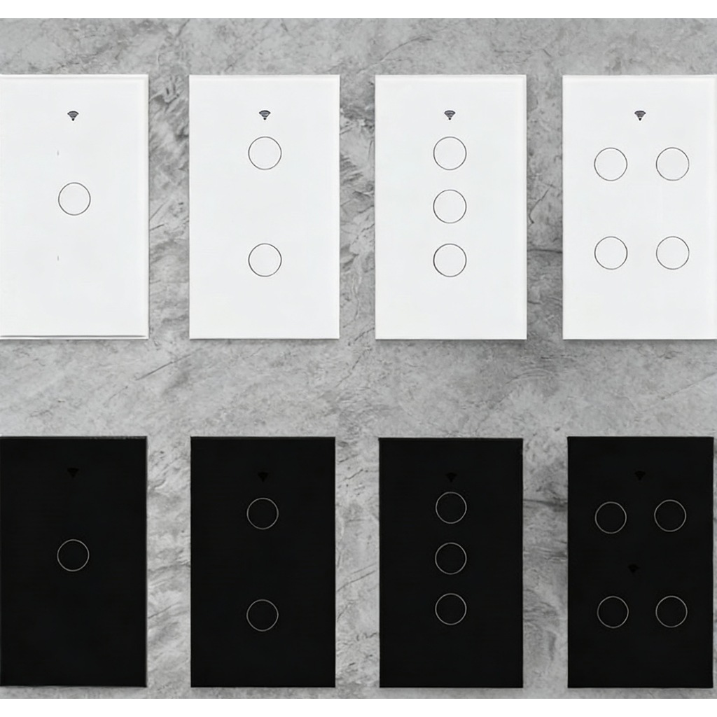 Interruptor Inteligente 1 2 3 4 Botao WiFi Touch Tuya Alexa Google Smart Life