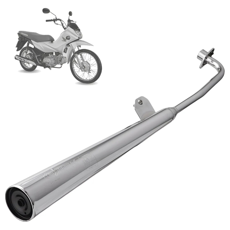 Escapamento Modelo Original b Pop 100 Cromado pro tork