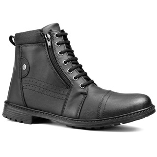 Bota Masculino Coturno Casual  Zíper Social Calce Fácil em Oferta na Shopee