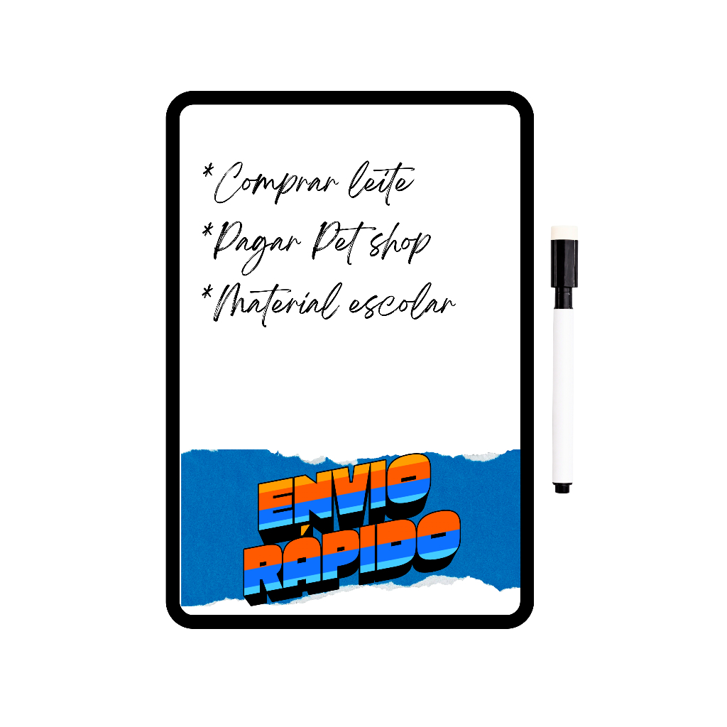 Lousa Magnética para Geladeira/Painel - Com Ímã - Recados/Anotações/Listas de compras em Oferta na Shopee