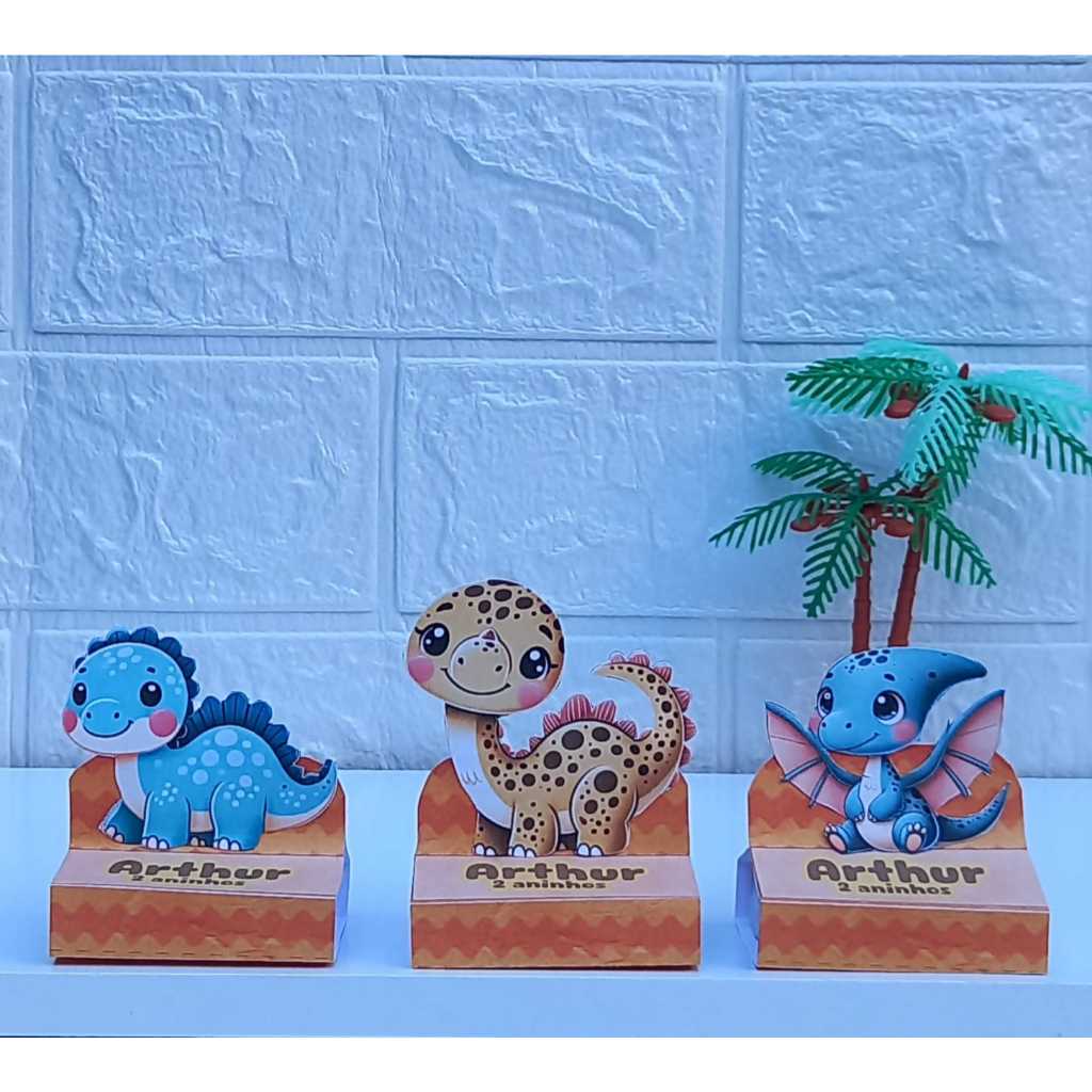 Porta Bis duplo Personalizado do Dino Baby Lembrancinhas de festa infantil Aniversário Peça montadas