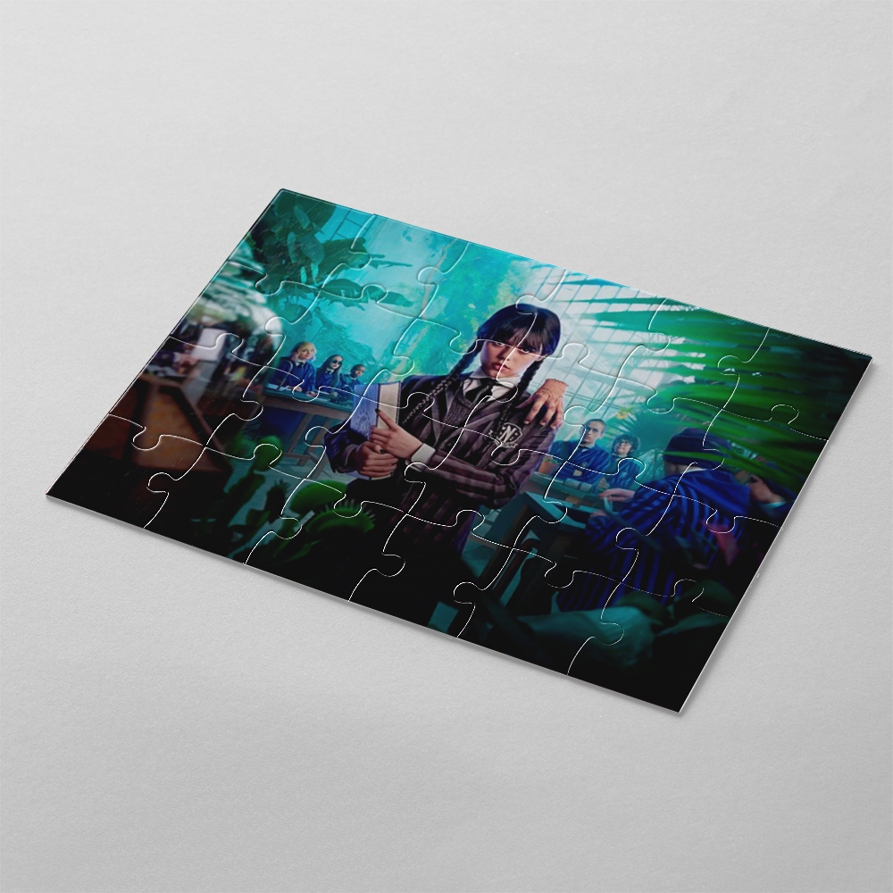 Quebra cabeça Wandinha Addams, mãozinha, Familia Adams | 24, 40 e 70pçs | MDF | Sublime Fantasia