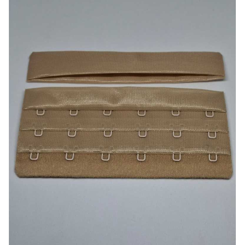Kit 10 Colchete Largo Com 6 Ganhos 3 Regulagens Fecho Para Sutiã 12 cm x 6cm Preto Chocolate