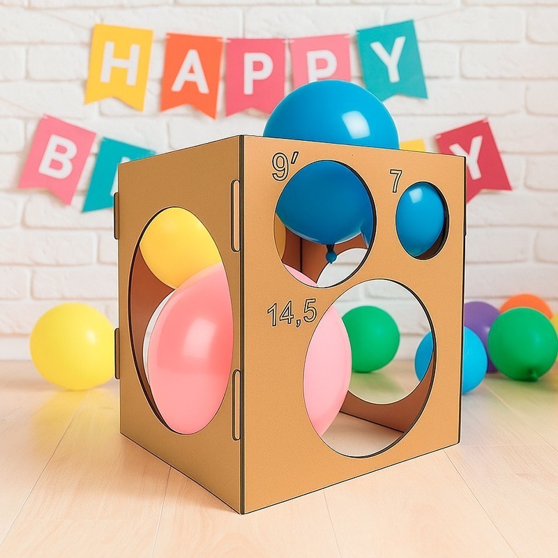 Oferta Gabarito Medidor de Balões para Festas, Bexiga Aniversários e Decorações MDF Cru