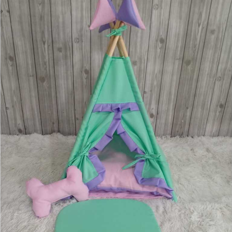 Cabana Cyan PP Toca Cabana De Cachorro Gato Casinha Cama Pequeno Porte Cabana De Cachorro