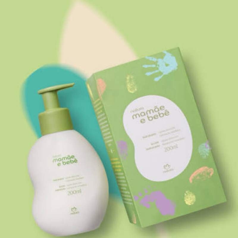 Hidratante Corporal Mamãe e Bebê Natura 200ml - Vegano, Sem Álcool, 96% Ingredientes Naturais