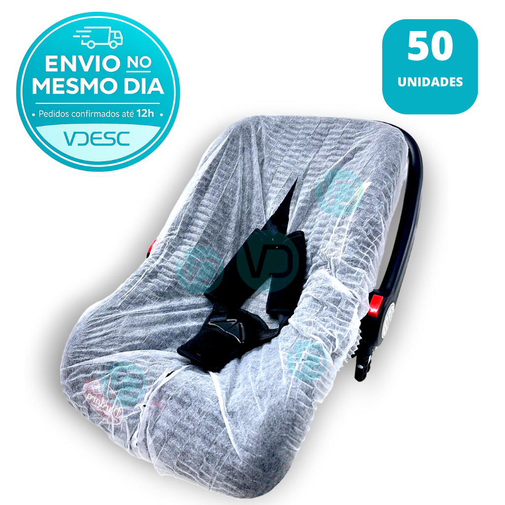 Protetor de Carrinho TNT Bebê Conforto Carrinho Supermercado - 50 unidades