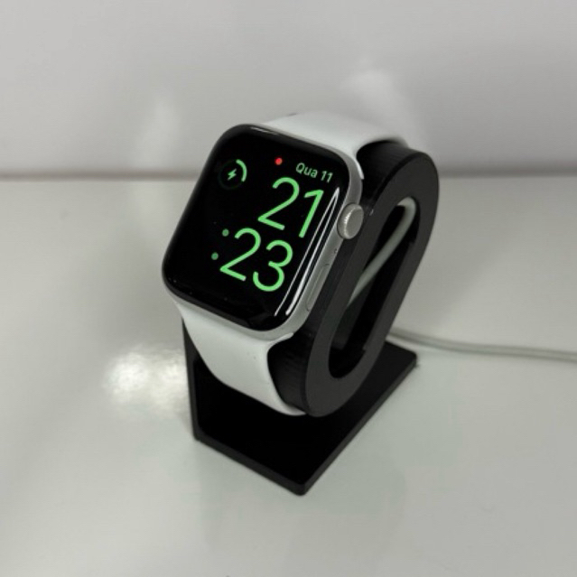 Base Elegante Apple Watch Suporte Para Carga Magnética Dock Station Mesa Premium Em PLA Design 3D