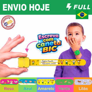 Pulseira de Identificação Infantil Impermeável Criança Praia Viagem em Oferta na Shopee