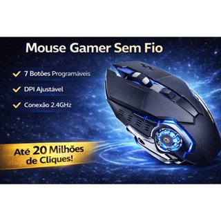 Mouse Gamer T-wolf Q13 Sem Fio Recarregável 2400Dpi Preto - 6 Botões em Oferta na Shopee