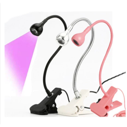 Mini Lanterna Clip De Mesa Led Uv Secagem Gel Luminária UV Ultravioleta De Mesa Com Garra Presilha Para Manicure