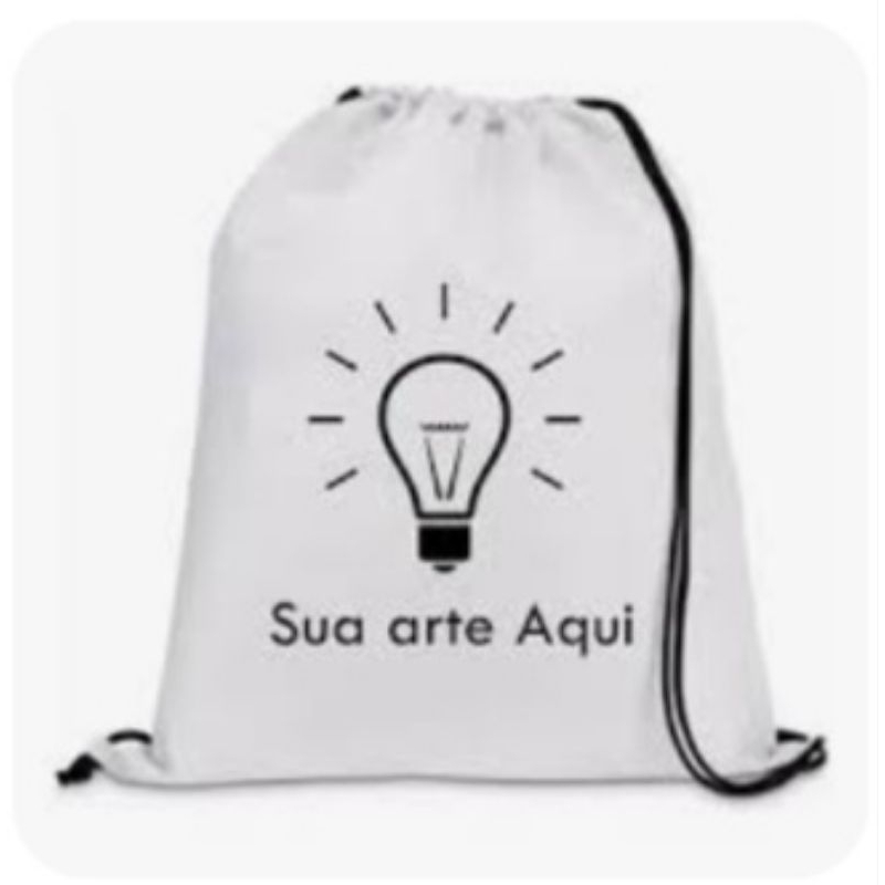 kit 30 mochila saco em oxfor estampada