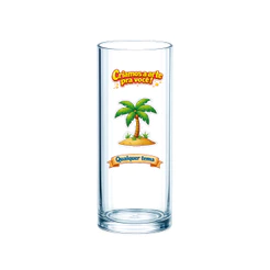 Copo Long Drink 350ml Acrílico Personalizado Festa Aniversário Qualquer Tema