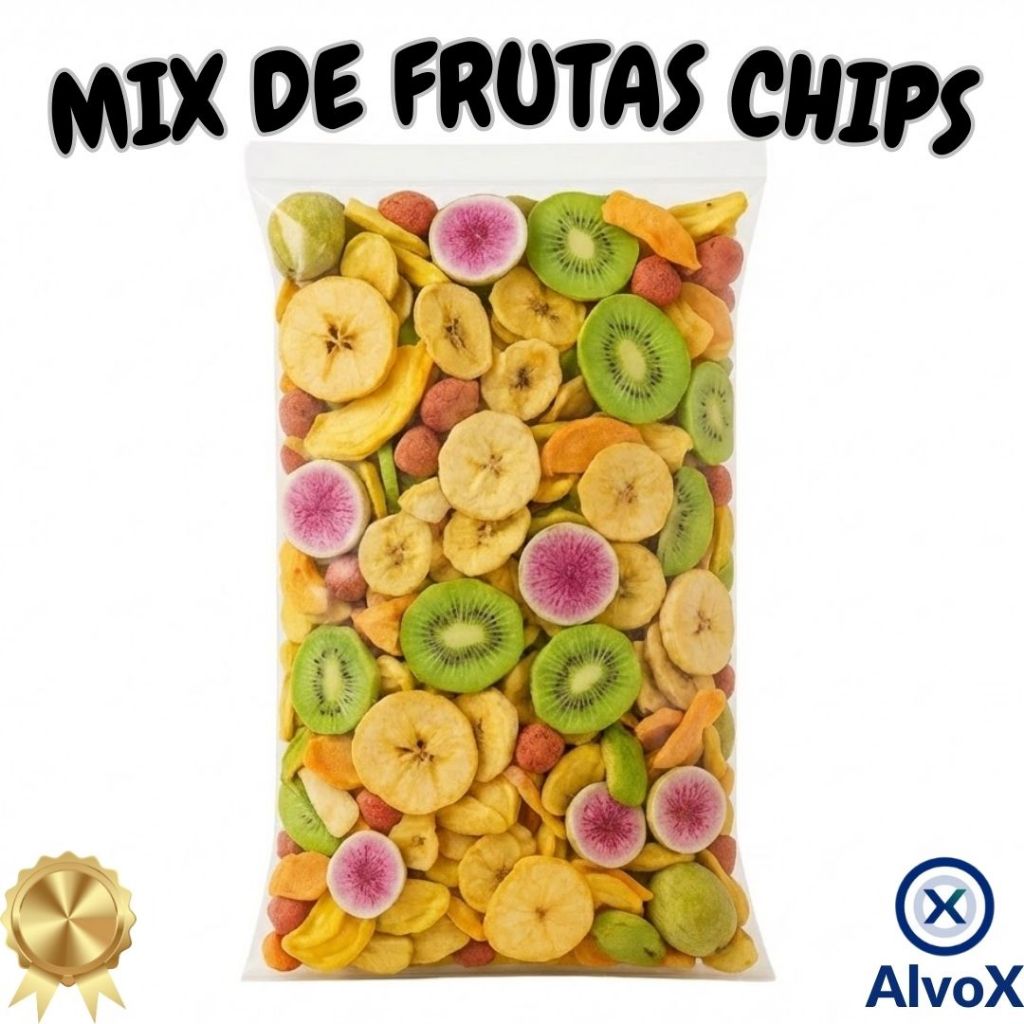 Mix de Frutas Tropicais Liofilizadas Chips em Oferta na Shopee