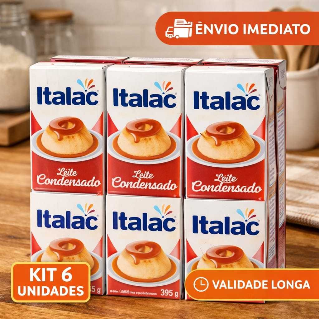 Italac Leite Condensado Semidesnatado Caixa 395g 6 Unidades