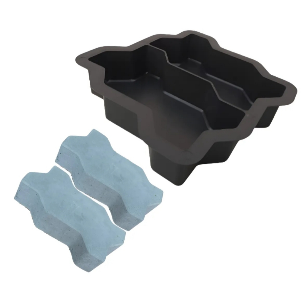 Kit 10 FormaS Tijolo 16 Lados Concreto Piso Lajota 24x10x6 Bloquete de Calçada Molde