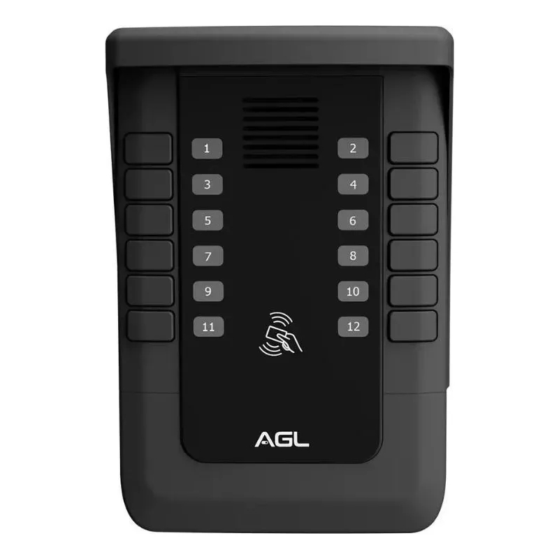 Porteiro Coletivo AGL12 Pontos S500 Tag Leitor Rfid Cor Preto