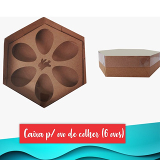 Caixa Ovo de Colher 50 gramas p/ 6 Ovos- 10 Unidades em Oferta na Shopee