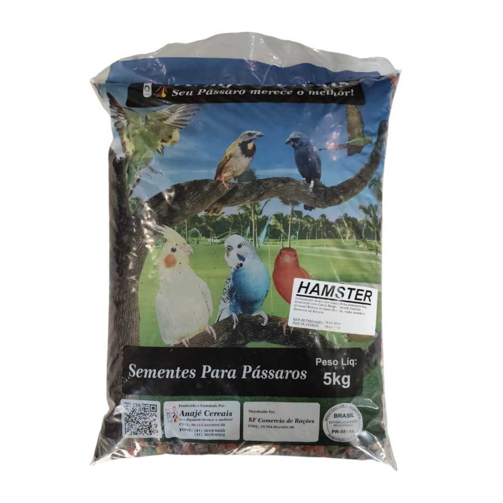 Ração Mix Premium Hamster 5kg - Completa Grãos Selecionados