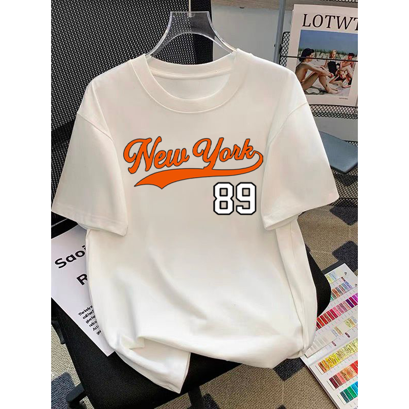 Camiseta Oversized New York 89 Streetwear Estilo College Americana Unissex
