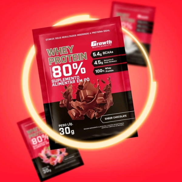 1x DOSE Whey Protein Concentrado 80% Sachês de 30g - GR0WTH