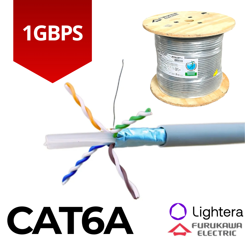 305 METROS CABO CAT6A FURUKAWA GIGALAN BLINDADO F/UTP CINZA LSZH ANATEL