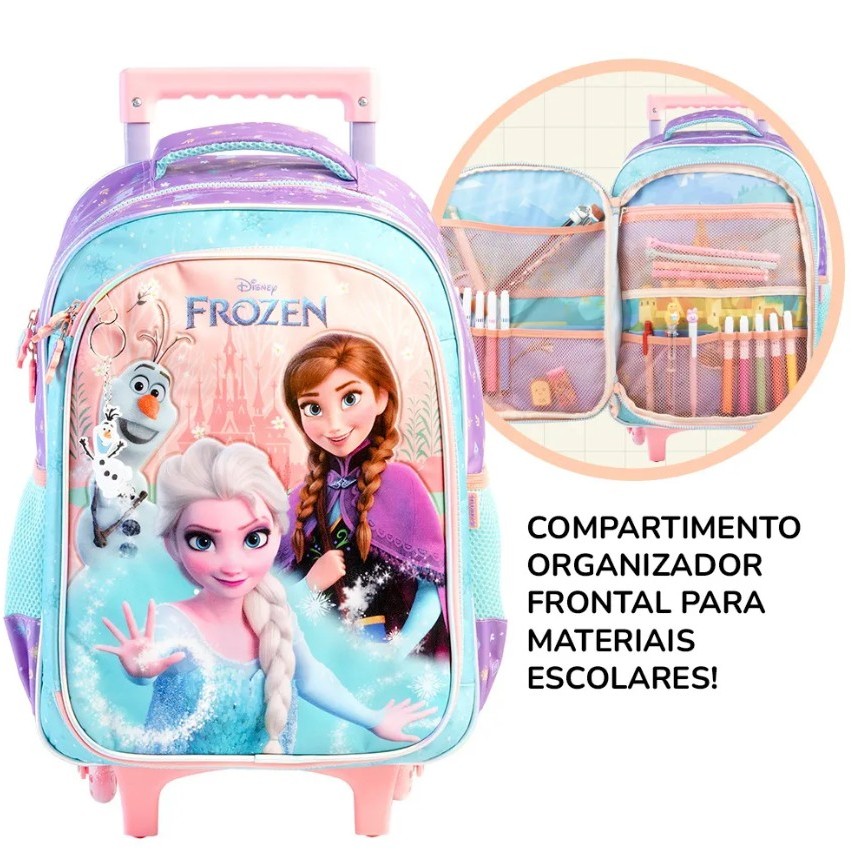 Mochila de Rodinha Gel 16 Polegadas Para Meninas Frozen Original Xeryus 14760