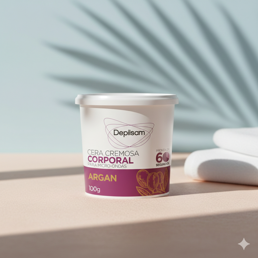 Cera Cremosa Depilsam de Micro-Ondas Argan 100G em Oferta na Shopee