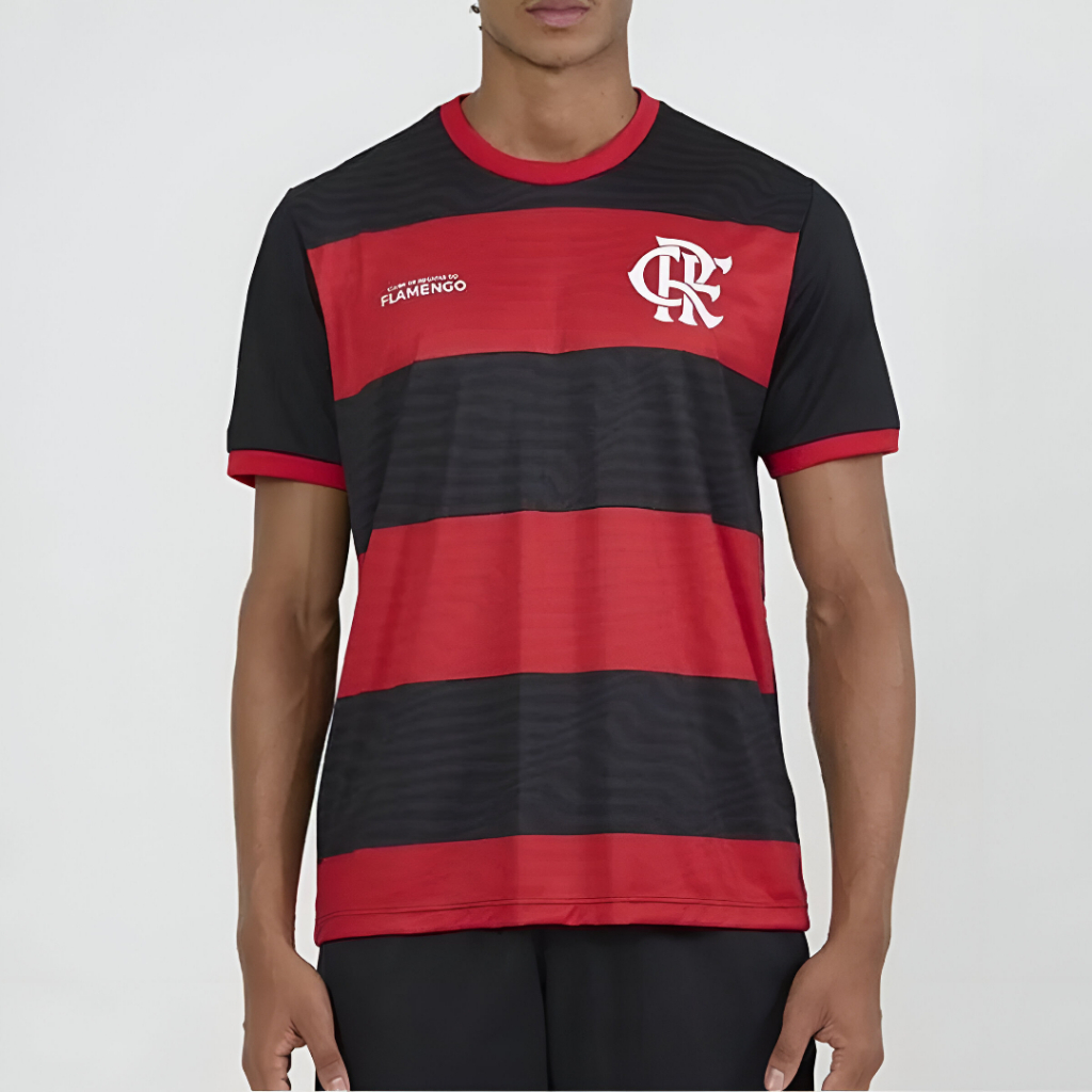 Camiseta Flamengo Emoção Masculina - Preto e Vermelho em Oferta na Shopee