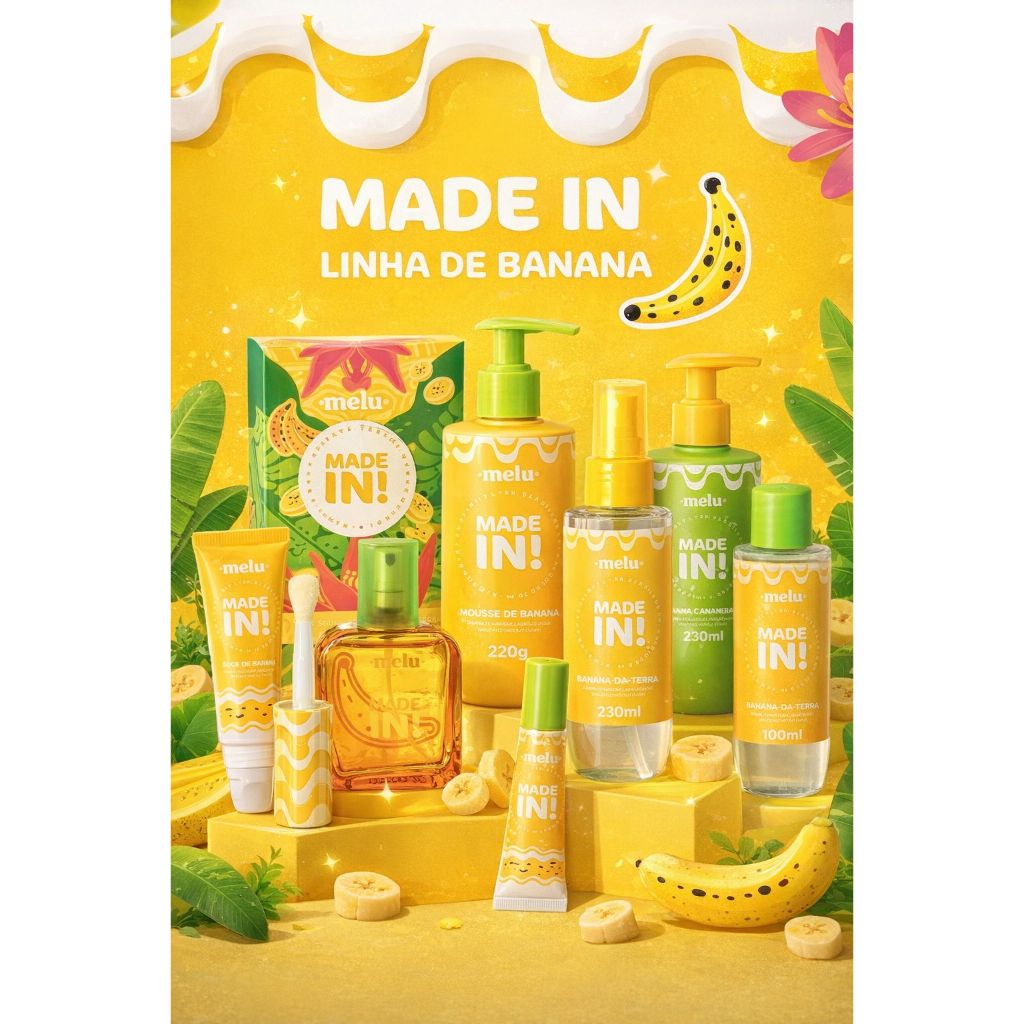 Linha Banana Made in Melu - Ruby Rose em Oferta na Shopee