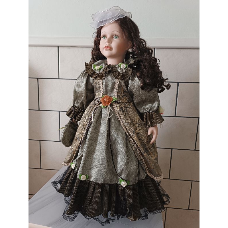 Boneca Porcelana Coleção Ashley Belle 65 cm  Estilo Vintage Vitoriana. Porcelana Doll Bisque Fina (ESTADO DE NOVA)