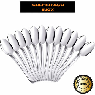 Jogo talheres Colher de sopa mesa inox buffet restaurante cozinha opçôes com 6, 12, 18 e …