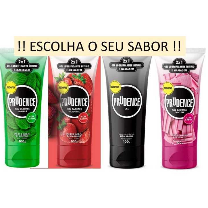 Gel Lubrificante Prudence Sabores E Aromas 100gr ESCOLHA O SABOR DO PRAZER - SEX SHOP