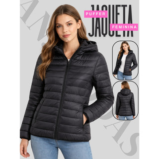 Jaqueta Feminina Parka Nylon Feminina Puffer Bobojaco Inverno