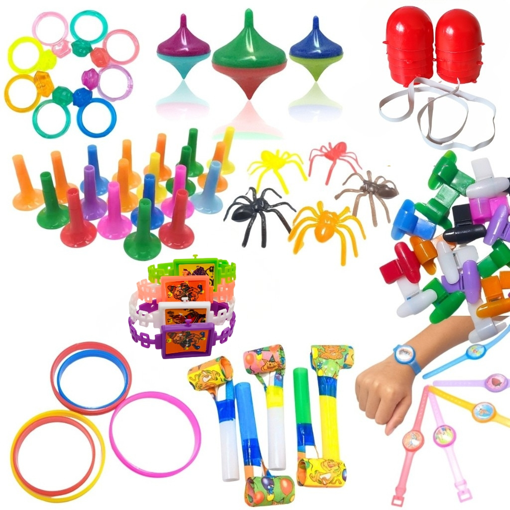 Kit 100 Mini Brinquedos Aniversário Festa Lembrancinha Saquinho Surpresa Dia das Crianças Infantil em Oferta na Shopee