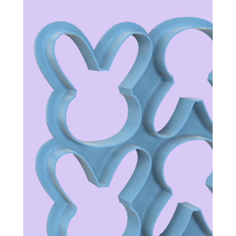 placa Cortadora l Páscoa Placa Coelhinho 16 Cortes biscoito biscuit + Carimbo Confeitaria PETG 24x21cm cookie cutter