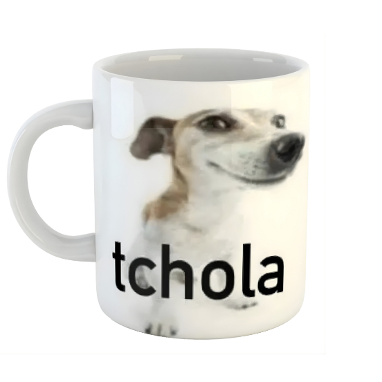 Caneca Meme Divertido Doguinho Te Zuando Tchola