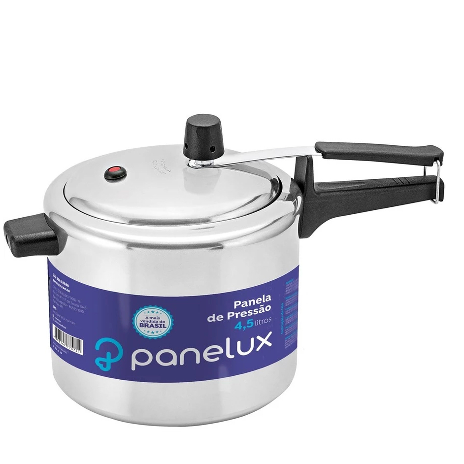 Panela De Pressão 4,5litros Panelux Linha Classic Alto Brilho A Mais Vendida Do Brasil