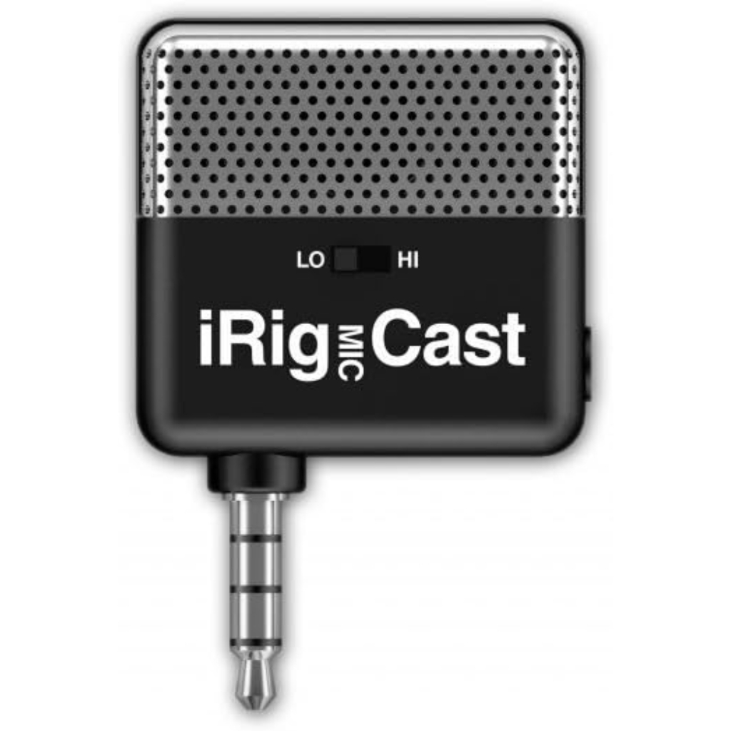 Microfone para podcasts IK Multimedia iRig Mic Cast para smartphones e tablets Com Suporte Celular