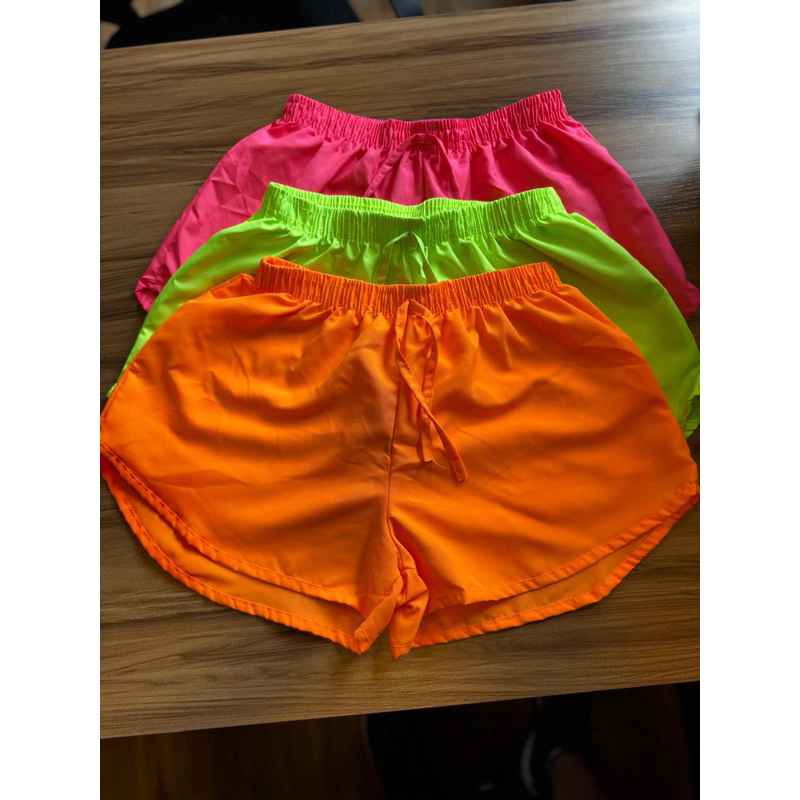 KIT 3 short tactel feminino casual saida de praia corrida shorts academia shortinho caminhada